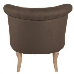 Maisons Du Monde Fauteuils Fauteuil Capitonné En Lin Taupe -Fauteuils, poufs et repose-pieds Soldes fauteuil capitonne en lin taupe 1000 16 3 220132 3