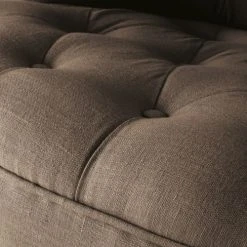 Maisons Du Monde Fauteuils Fauteuil Capitonné En Lin Taupe -Fauteuils, poufs et repose-pieds Soldes fauteuil capitonne en lin taupe 1000 16 3 220132 5