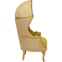 Kare Design Fauteuils Fauteuil Carrosse Vert Et Chêne -Fauteuils, poufs et repose-pieds Soldes fauteuil carrosse vert et chene 4