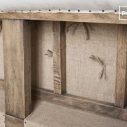 PIB Fauteuils Fauteuil Chesterfield En Lin Beige -Fauteuils, poufs et repose-pieds Soldes fauteuil chesterfield en lin beige 3