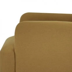 Homcom Fauteuils Fauteuil Classique Dossier 4 Boutons Pieds Bois Tissu Moutarde Foncé -Fauteuils, poufs et repose-pieds Soldes fauteuil classique dossier 4 boutons pieds bois tissu moutarde fonce 4