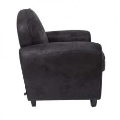 Toilinux Fauteuils Fauteuil Club Confortable De Couleur Noir -Fauteuils, poufs et repose-pieds Soldes fauteuil club confortable de couleur noir 2