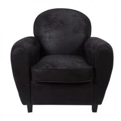 Toilinux Fauteuils Fauteuil Club Confortable De Couleur Noir -Fauteuils, poufs et repose-pieds Soldes fauteuil club confortable de couleur noir 3