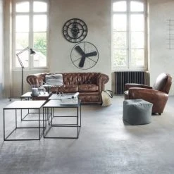 Maisons Du Monde Fauteuils Fauteuil Club En Cuir Marron 6 Maisons Du Monde Fauteuils Fauteuil Club En Cuir Marron -Fauteuils, poufs et repose-pieds Soldes fauteuil club en cuir marron 1000 10 9 50140303 9