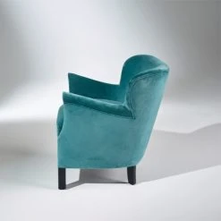 Robin Des Bois Fauteuils Fauteuil Club En Velours Clouté Bleu Arctique -Fauteuils, poufs et repose-pieds Soldes fauteuil club en velours cloute bleu arctique 4