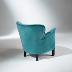 Robin Des Bois Fauteuils Fauteuil Club En Velours Clouté Bleu Arctique -Fauteuils, poufs et repose-pieds Soldes fauteuil club en velours cloute bleu arctique 5
