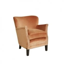 Robin Des Bois Fauteuils Fauteuil Club En Velours Clouté Caramel