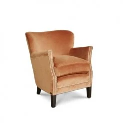Robin Des Bois Fauteuils Fauteuil Club En Velours Clouté Caramel -Fauteuils, poufs et repose-pieds Soldes fauteuil club en velours cloute caramel 5
