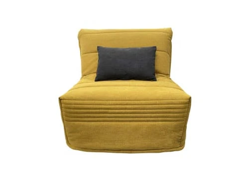 DIVA SALON Fauteuils Fauteuil Convertible 1 Place En Tissu Jaune Moutarde 1 DIVA SALON Fauteuils Fauteuil Convertible 1 Place En Tissu Jaune Moutarde