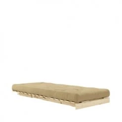 Karup Design Fauteuils Fauteuil Convertible 90x200cm En Bois Naturel Et Tissu Blé -Fauteuils, poufs et repose-pieds Soldes fauteuil convertible 90x200cm en bois naturel et tissu ble 4