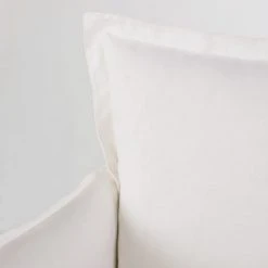 Maisons Du Monde Fauteuils Fauteuil Convertible En Lin Froissé Blanc -Fauteuils, poufs et repose-pieds Soldes fauteuil convertible en lin froisse blanc 1000 10 3 201477 4