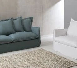 Maisons Du Monde Fauteuils Fauteuil Convertible En Lin Froissé Blanc -Fauteuils, poufs et repose-pieds Soldes fauteuil convertible en lin froisse blanc 1000 10 3 201477 5