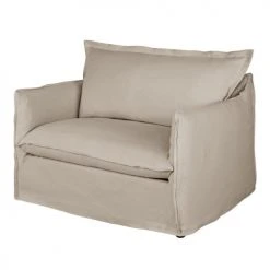 Maisons Du Monde Fauteuils Fauteuil Convertible En Lin Supérieur Beige -Fauteuils, poufs et repose-pieds Soldes fauteuil convertible en lin superieur beige 1000 15 25 221712 3