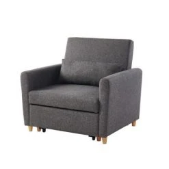 Baita Fauteuils Fauteuil Convertible En Tissu 1 Place Gris