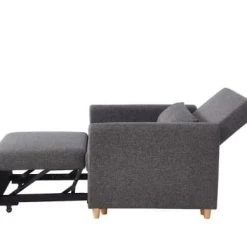 Baita Fauteuils Fauteuil Convertible En Tissu 1 Place Gris 7 Baita Fauteuils Fauteuil Convertible En Tissu 1 Place Gris -Fauteuils, poufs et repose-pieds Soldes fauteuil convertible en tissu 1 place gris 3