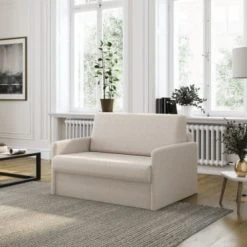 Usinestreet Fauteuils Fauteuil Convertible Express En Tissu Beige - Couchage 100x190 -Fauteuils, poufs et repose-pieds Soldes fauteuil convertible express en tissu beige couchage 100x190 3