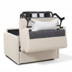 Usinestreet Fauteuils Fauteuil Convertible Express En Tissu Beige - Couchage 100x190 -Fauteuils, poufs et repose-pieds Soldes fauteuil convertible express en tissu beige couchage 100x190 6