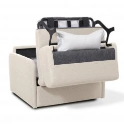 Usinestreet Fauteuils Fauteuil Convertible Express En Tissu Beige - Couchage 70x190 -Fauteuils, poufs et repose-pieds Soldes fauteuil convertible express en tissu beige couchage 70x190 6