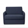 Usinestreet Fauteuils Fauteuil Convertible Express En Tissu Bleu Foncé - Couchage 70x190
