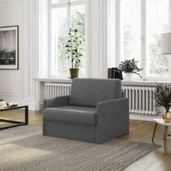Usinestreet Fauteuils Fauteuil Convertible Express En Tissu Gris Foncé - Couchage 70x190 -Fauteuils, poufs et repose-pieds Soldes fauteuil convertible express en tissu gris fonce couchage 70x190 3