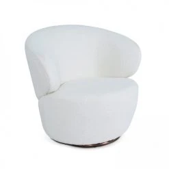 Oviala Fauteuils Fauteuil Cosy En Bouclette Blanc