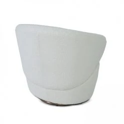 Oviala Fauteuils Fauteuil Cosy En Bouclette Blanc -Fauteuils, poufs et repose-pieds Soldes fauteuil cosy en bouclette blanc 3