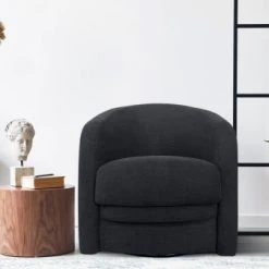 DIVA SALON Fauteuils Fauteuil Crapaud 1 Place En Tissu Bleu Marine -Fauteuils, poufs et repose-pieds Soldes fauteuil crapaud 1 place en tissu bleu marine 2