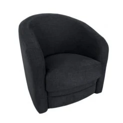 DIVA SALON Fauteuils Fauteuil Crapaud 1 Place En Tissu Bleu Marine -Fauteuils, poufs et repose-pieds Soldes fauteuil crapaud 1 place en tissu bleu marine 3