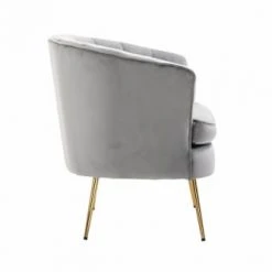 Baita Fauteuils Fauteuil Crapaud En Velours 1 Place Gris -Fauteuils, poufs et repose-pieds Soldes fauteuil crapaud en velours 1 place gris 9