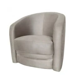 DIVA SALON Fauteuils Fauteuil Crapaud Pivotant 1 Place En Tissu Beige Crème -Fauteuils, poufs et repose-pieds Soldes fauteuil crapaud pivotant 1 place en tissu beige creme 3