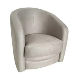 DIVA SALON Fauteuils Fauteuil Crapaud Pivotant 1 Place En Tissu Beige Crème -Fauteuils, poufs et repose-pieds Soldes fauteuil crapaud pivotant 1 place en tissu beige creme 4