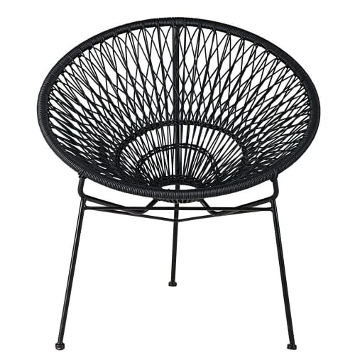 Maisons Du Monde Fauteuils De Jardin Fauteuil De Jardin Empilable En Fil De Résine Et Métal Noir 3 Maisons Du Monde Fauteuils De Jardin Fauteuil De Jardin Empilable En Fil De Résine Et Métal Noir – Image 3