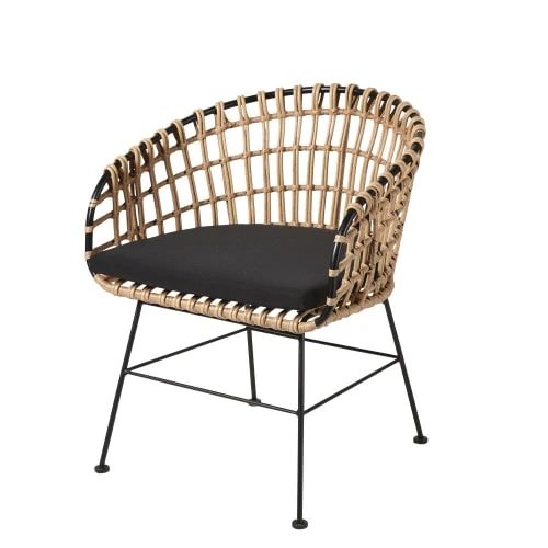 Maisons Du Monde Fauteuils De Jardin Fauteuil De Jardin En Résine Imitation Rotin Et Toile Noire 1 Maisons Du Monde Fauteuils De Jardin Fauteuil De Jardin En Résine Imitation Rotin Et Toile Noire