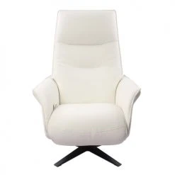 My New Design Fauteuils Fauteuil De Relaxation Manuel Design - Cuir Blanc -Fauteuils, poufs et repose-pieds Soldes fauteuil de relaxation manuel design cuir blanc 2