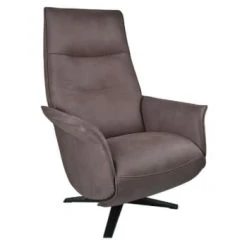 My New Design Fauteuils Fauteuil De Relaxation Manuel Design - Cuir Blanc -Fauteuils, poufs et repose-pieds Soldes fauteuil de relaxation manuel design microfibre marron