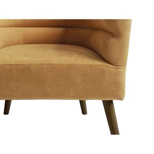 Leitmotiv Fauteuils Fauteuil De Salon Design Velours Jaune 5 Leitmotiv Fauteuils Fauteuil De Salon Design Velours Jaune – Image 5