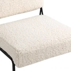 Nordlys Fauteuils Fauteuil De Salon En Métal Et Bouclettes Blanches -Fauteuils, poufs et repose-pieds Soldes fauteuil de salon en metal et bouclettes blanches 10