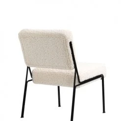 Nordlys Fauteuils Fauteuil De Salon En Métal Et Bouclettes Blanches -Fauteuils, poufs et repose-pieds Soldes fauteuil de salon en metal et bouclettes blanches 11