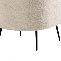 Nordlys Fauteuils Fauteuil De Salon En Métal Et Bouclettes Blanches -Fauteuils, poufs et repose-pieds Soldes fauteuil de salon en metal et bouclettes blanches 3