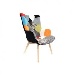 The Home Deco Factory Fauteuils Fauteuil Design Coloré Patchwork