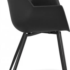 Kokoon Design Fauteuils Fauteuil Design En Résine Noir Avec Accoudoirs -Fauteuils, poufs et repose-pieds Soldes fauteuil design en resine noir avec accoudoirs 2
