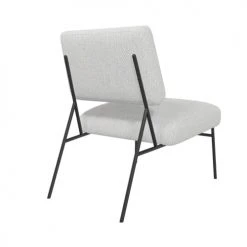 Drawer Fauteuils Fauteuil Design En Tissu Bouclette Et Métal Ecru -Fauteuils, poufs et repose-pieds Soldes fauteuil design en tissu bouclette et metal ecru 4