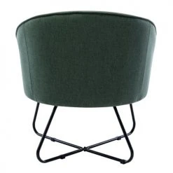 Moloo Fauteuils Fauteuil Design Tissu Vert Forêt Pieds Métal Noir -Fauteuils, poufs et repose-pieds Soldes fauteuil design tissu vert foret pieds metal noir 2