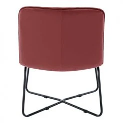 Moloo Fauteuils Fauteuil Design Velours Lie De Vin Pieds Métal Noir -Fauteuils, poufs et repose-pieds Soldes fauteuil design velours lie de vin pieds metal noir 2