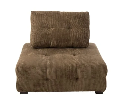 Meubles & Design Fauteuils Fauteuil Douillet En Velours Côtelé Marron 2 Meubles & Design Fauteuils Fauteuil Douillet En Velours Côtelé Marron – Image 2