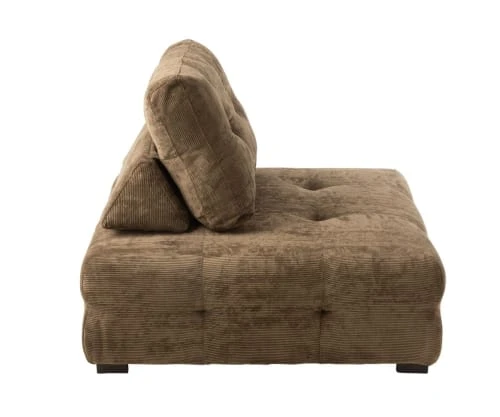 Meubles & Design Fauteuils Fauteuil Douillet En Velours Côtelé Marron 3 Meubles & Design Fauteuils Fauteuil Douillet En Velours Côtelé Marron – Image 3