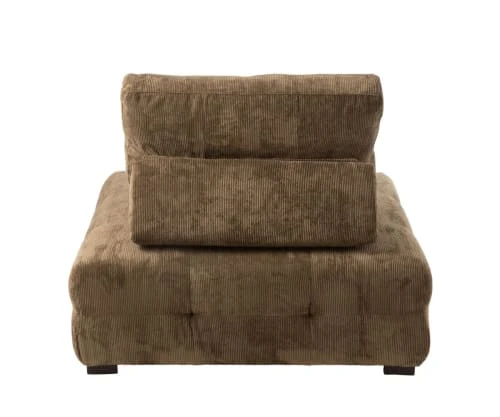 Meubles & Design Fauteuils Fauteuil Douillet En Velours Côtelé Marron 4 Meubles & Design Fauteuils Fauteuil Douillet En Velours Côtelé Marron – Image 4