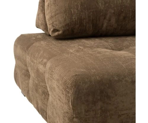 Meubles & Design Fauteuils Fauteuil Douillet En Velours Côtelé Marron 5 Meubles & Design Fauteuils Fauteuil Douillet En Velours Côtelé Marron – Image 5