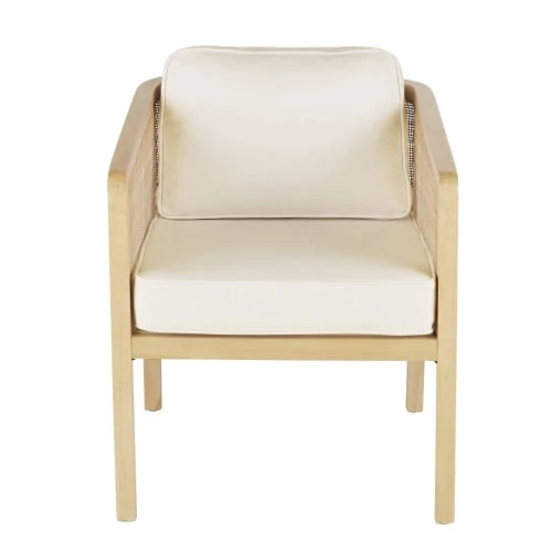 Maisons Du Monde Fauteuils Fauteuil écru Cannage En Rotin Et Bois De Bouleau 2 Maisons Du Monde Fauteuils Fauteuil écru Cannage En Rotin Et Bois De Bouleau – Image 2