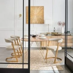 Maisons Du Monde Fauteuils Fauteuil écru Chiné Et Métal Coloris Laiton 11 Maisons Du Monde Fauteuils Fauteuil écru Chiné Et Métal Coloris Laiton -Fauteuils, poufs et repose-pieds Soldes fauteuil ecru chine et metal coloris laiton 1000 5 24 187804 11